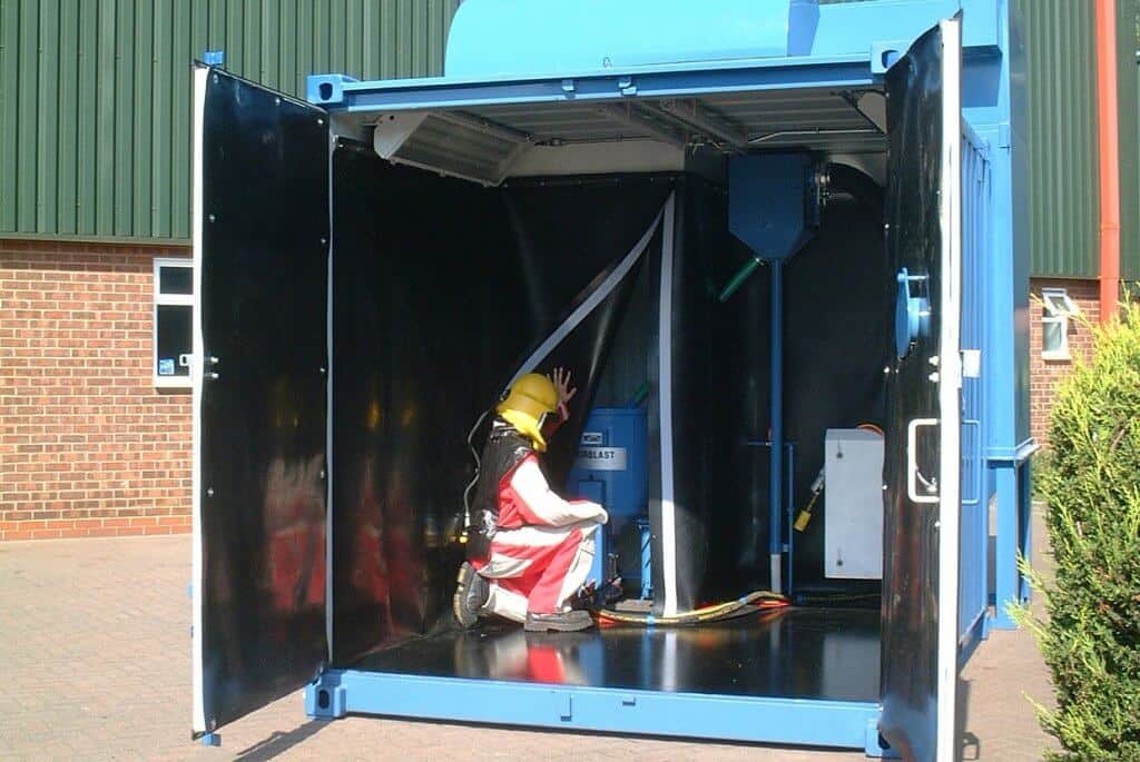 10ft shipping container blast booth