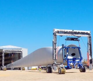 MHI Vestas wind turbine blade surface treatment facilities (spray room and blast room), designed and installed by Airblast
