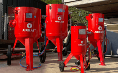 4 blast pots lined up outside